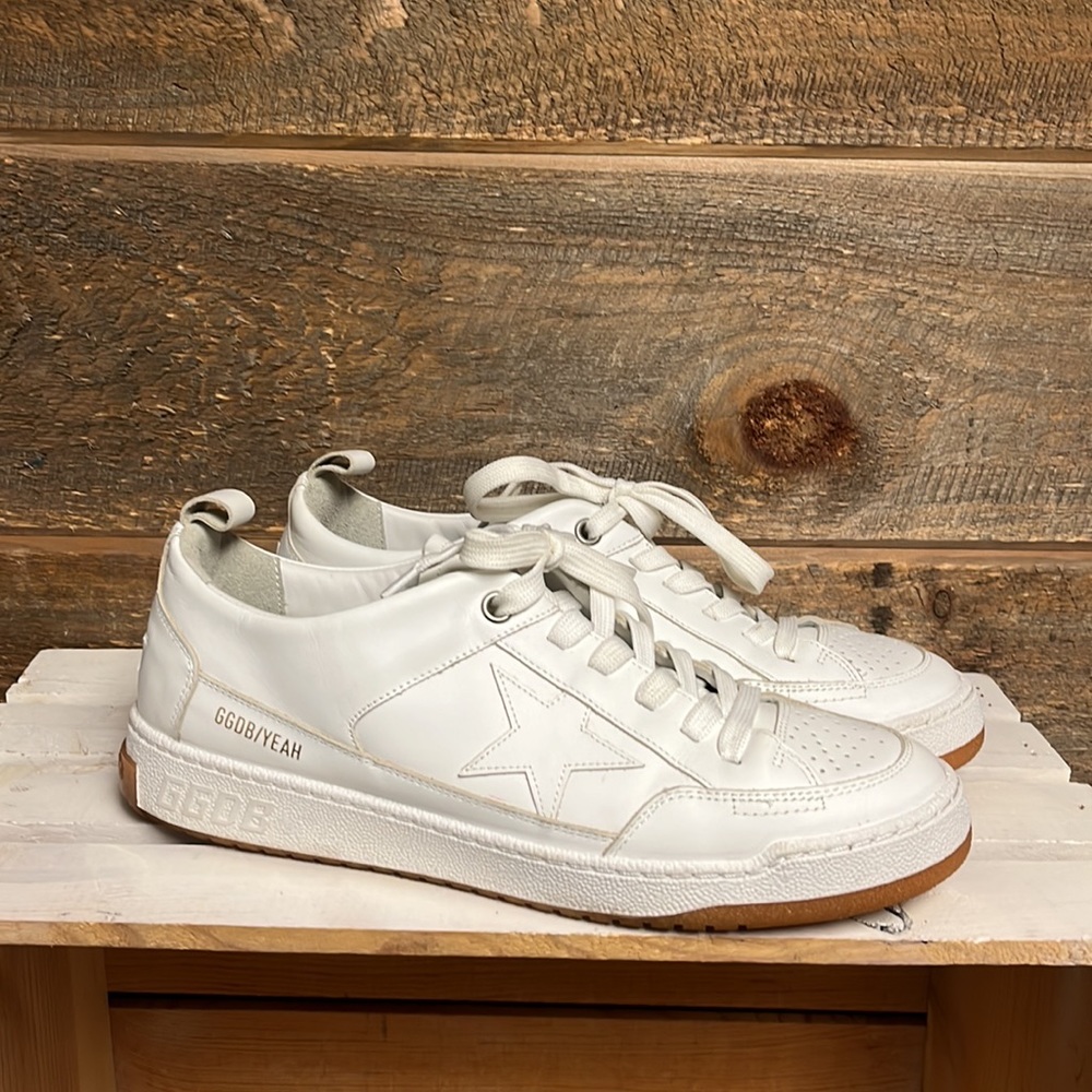 Golden Goose Yeah White Leather Sneakers Size EU 42 EUC - Picture 2 of 15